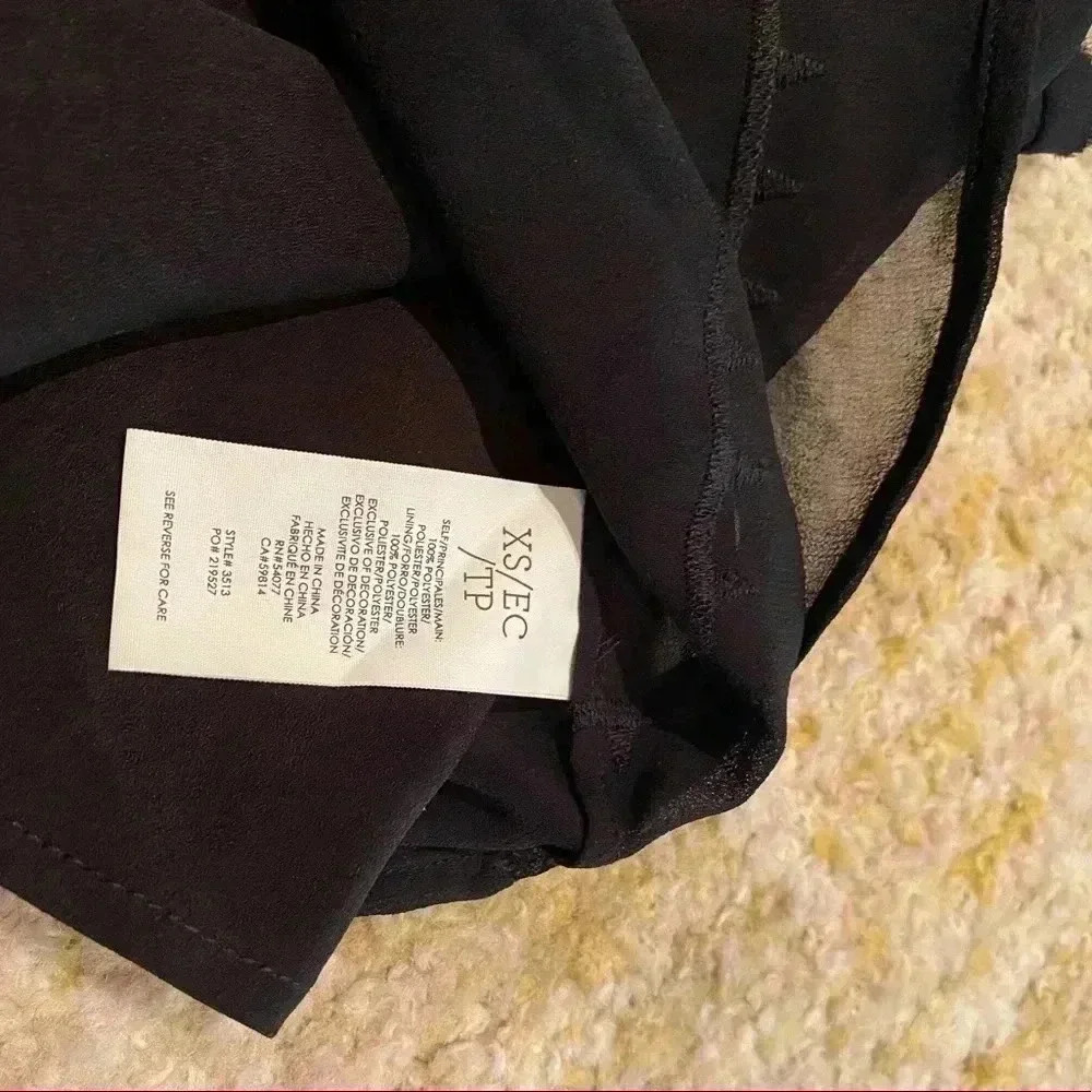 CABI BLACK MIDI DRESS WITH RUFFLES TRIBAL XS - Picture 4 of 6